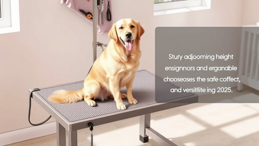 pet grooming table features