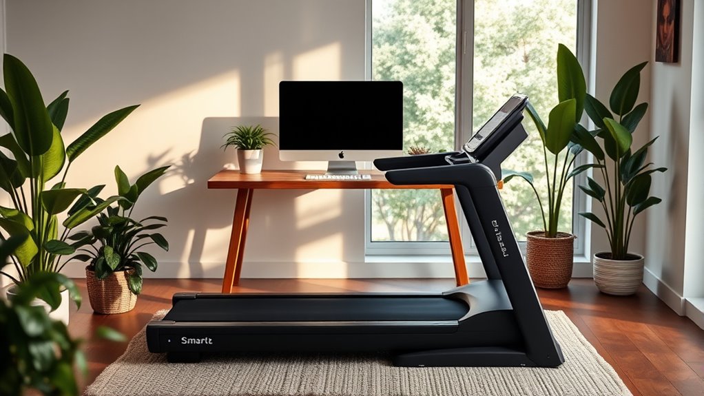 stylish productive treadmill setups