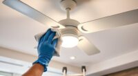 ceiling fan cleaning steps