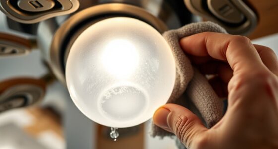 cleaning fan light globes