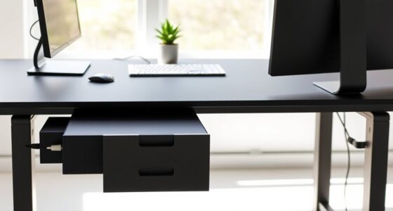 clutter free adjustable sit stand desks