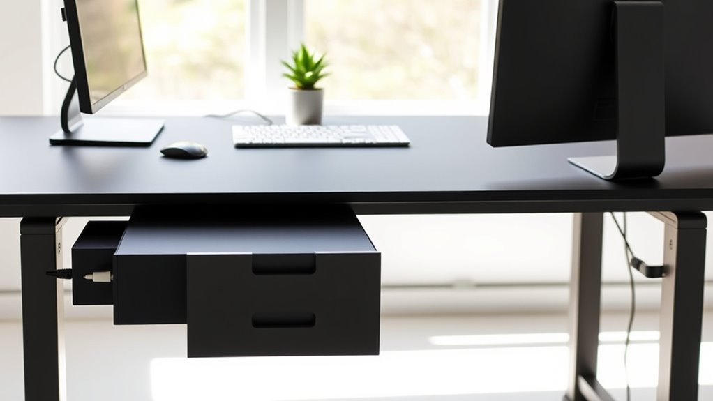clutter free adjustable sit stand desks