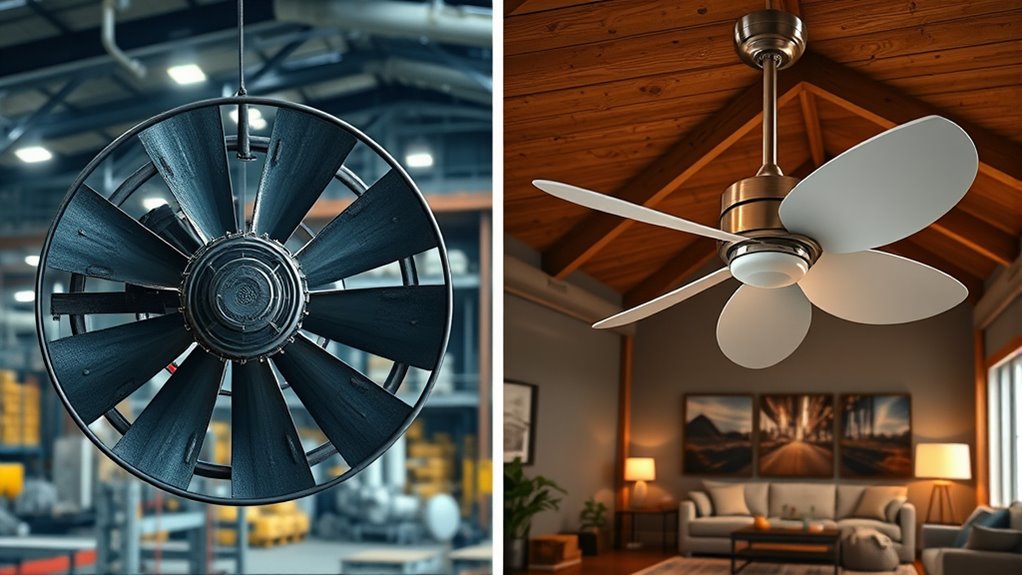 industrial vs residential fan efficiency