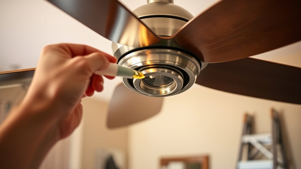 lubricate fan moving parts