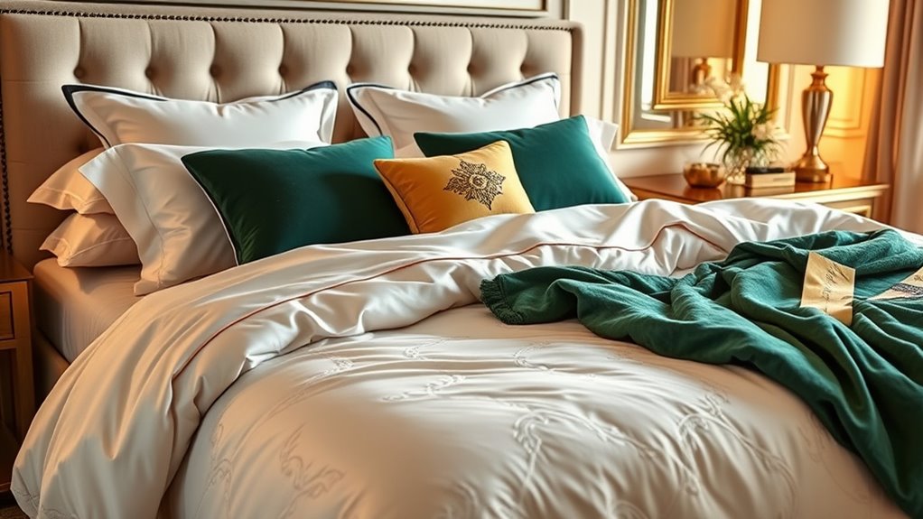 luxury king bed bedding