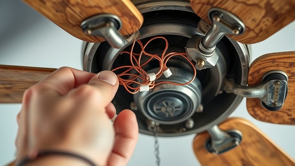 rewire ceiling fan safely