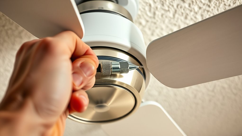 secure ceiling fan screws