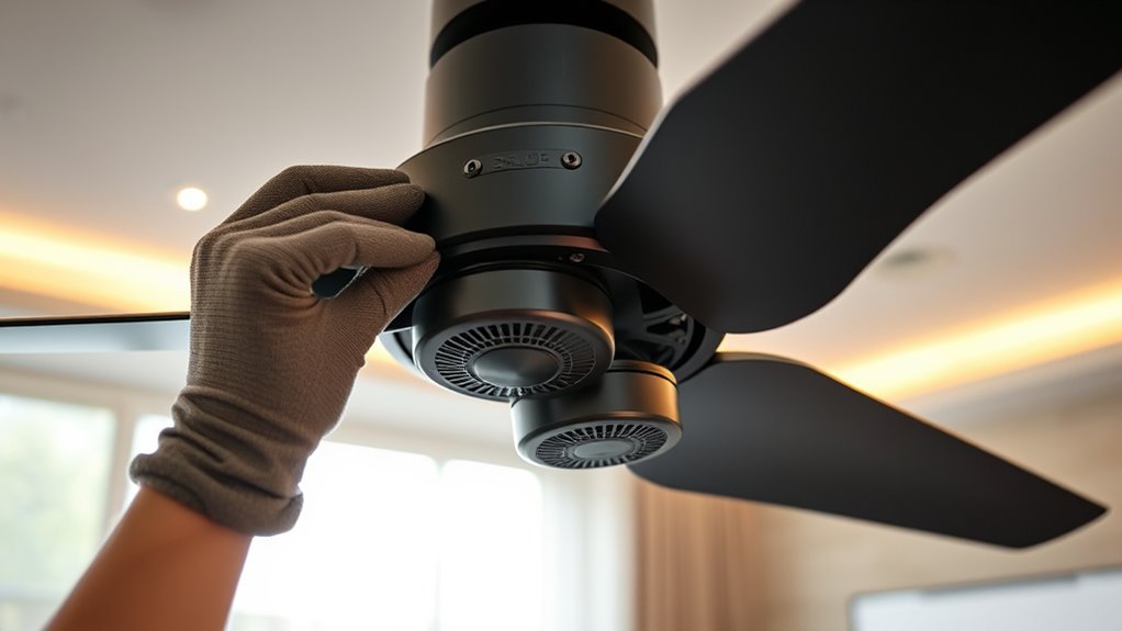 secure precise ceiling fan installation
