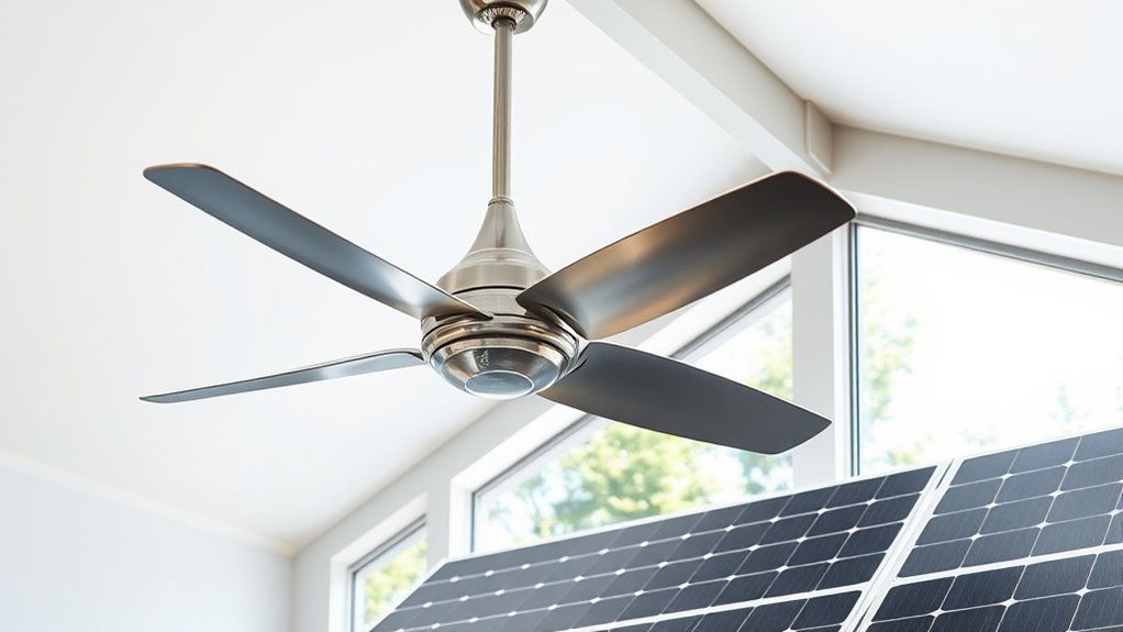 solar powered ceiling fan integration
