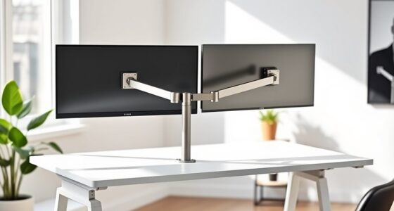top adjustable dual monitor arms