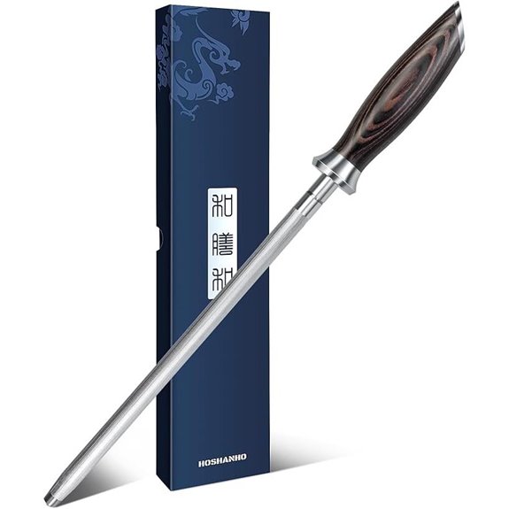 HOSHANHO 10-Inch Kitchen Knife Sharpening Steel