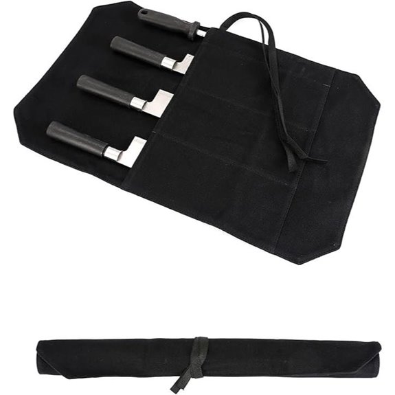 HERSENT Chef's Knife Roll Bag Portable Storage Case