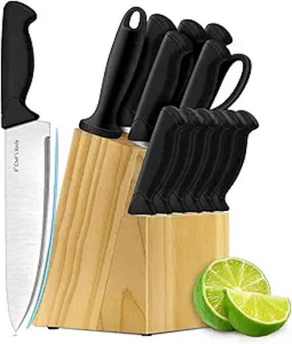14-Piece German Stainless Steel Kitchen Knife Set
