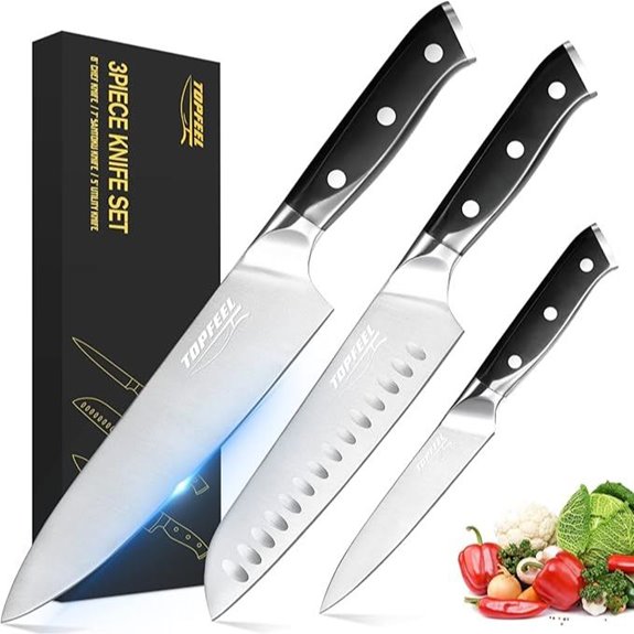 Professional Chef Knife Set 3-Piece High Carbon Steel