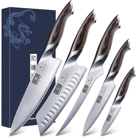 HOSHANHO 5-Piece High Carbon Steel Kitchen Knife Set
