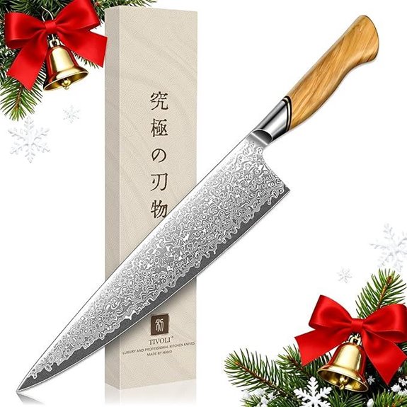 TIVOLI Japanese VG-10 Damascus Gyuto Knife
