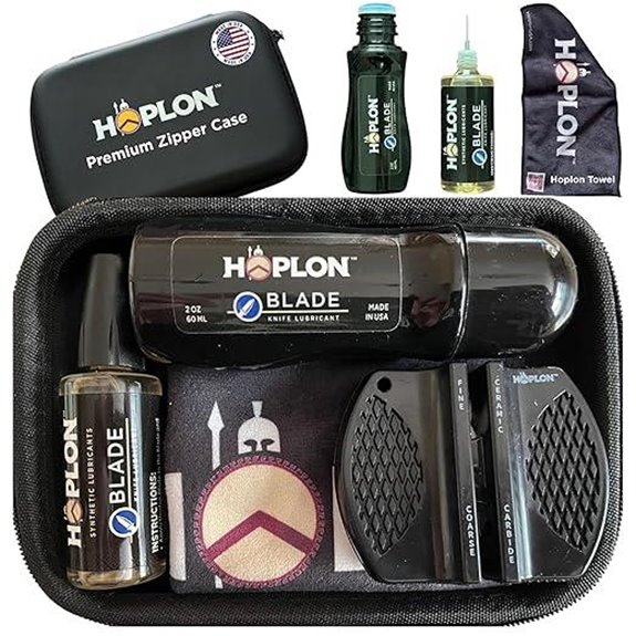 HOPLON Blade Knife Care Kit with Oil & Sharpeners