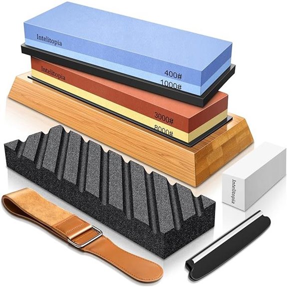 Intelitopia Knife Sharpening Set with Grits and Accessories