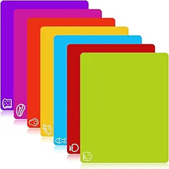 7-Piece Flexible BPA-Free Cutting Board Set