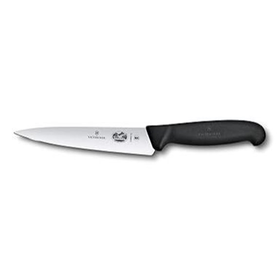 Victorinox Fibrox 6 Inch Straight Chef's Knife,Black