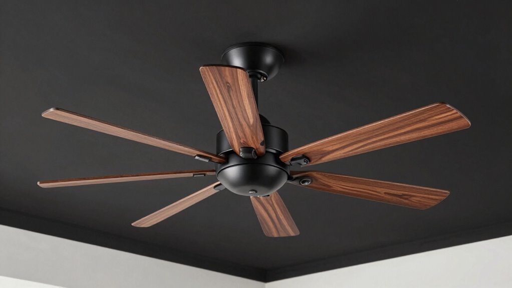 black wood finish ceiling fans
