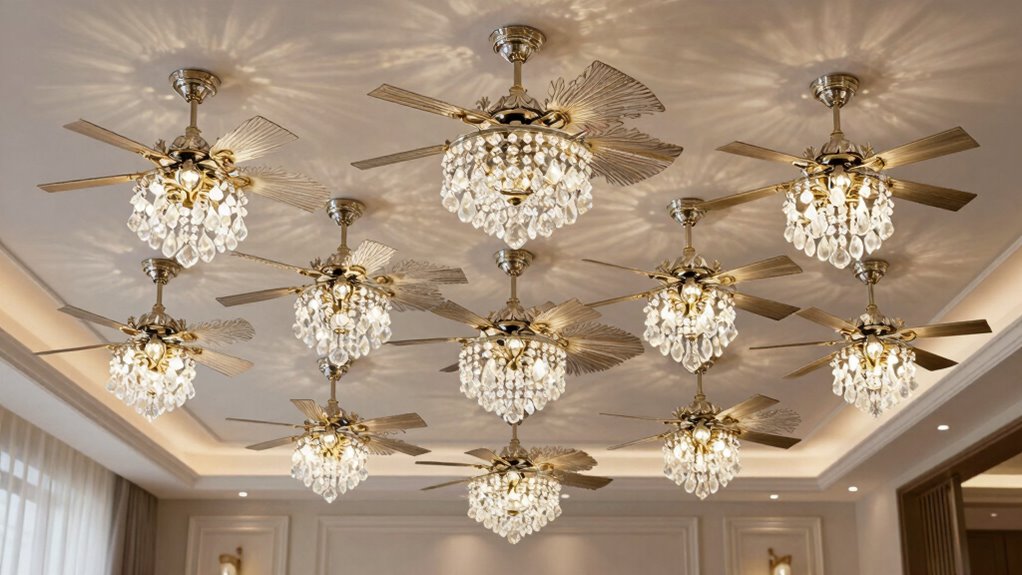 elegant chandelier style ceiling fans