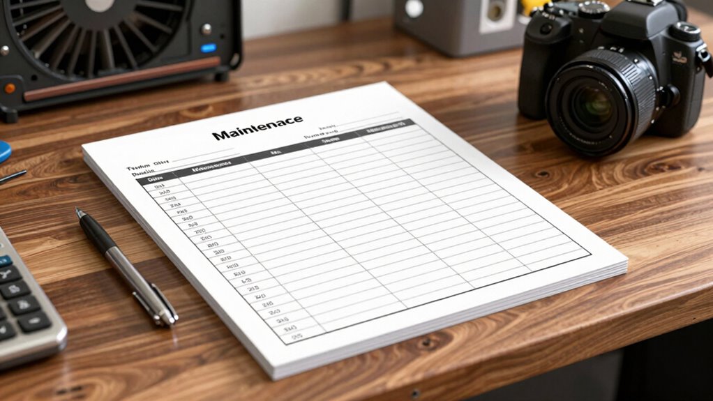 fan maintenance record keeping