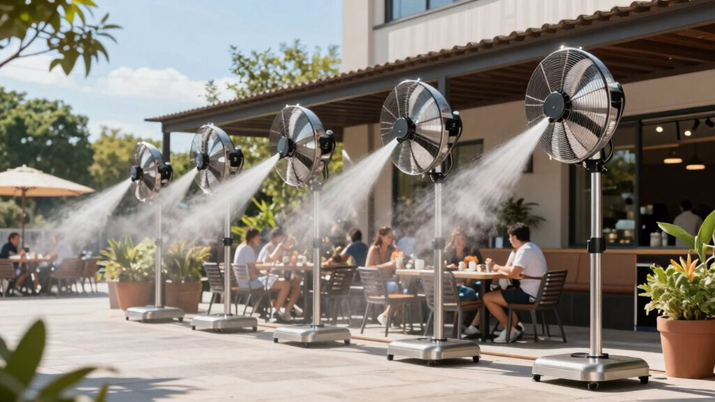 key factors for misting fans
