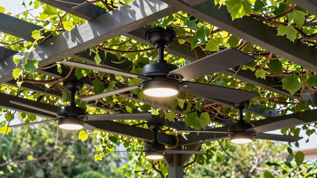 outdoor pergola fan selection
