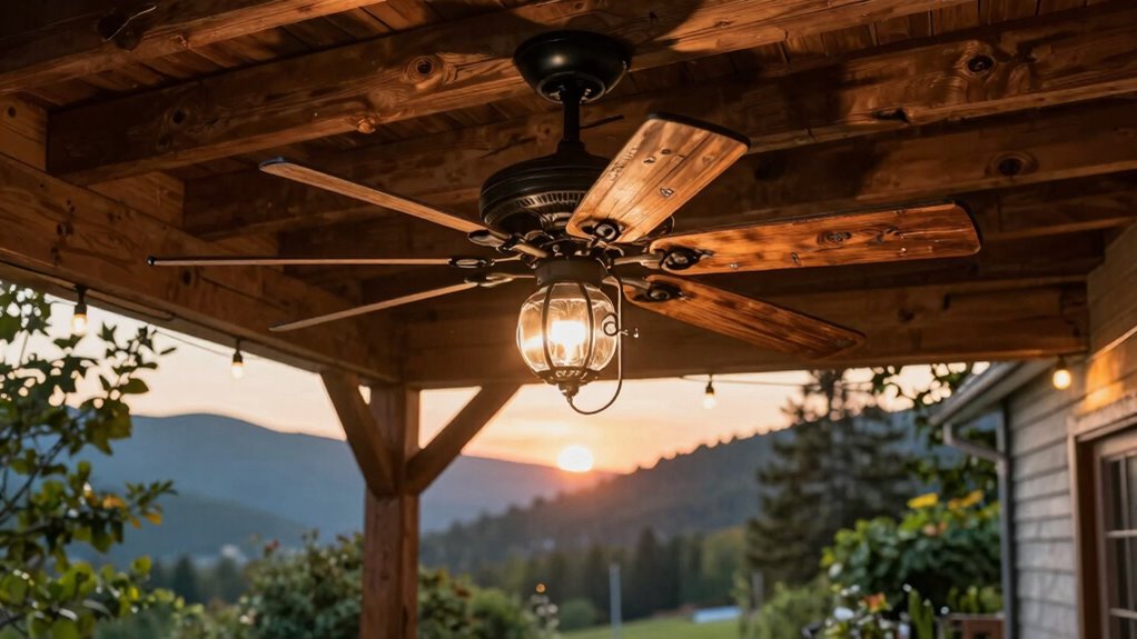 outdoor rustic cabin fans