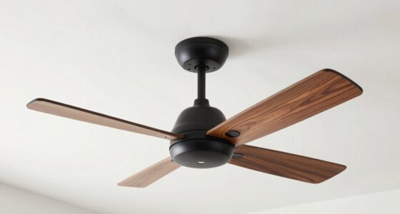 top black wood ceiling fans