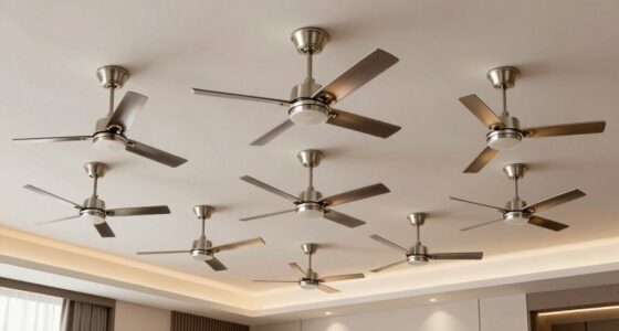 top brushed nickel ceiling fans