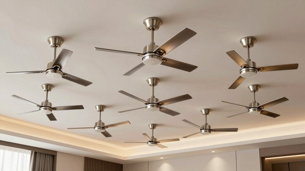 top brushed nickel ceiling fans