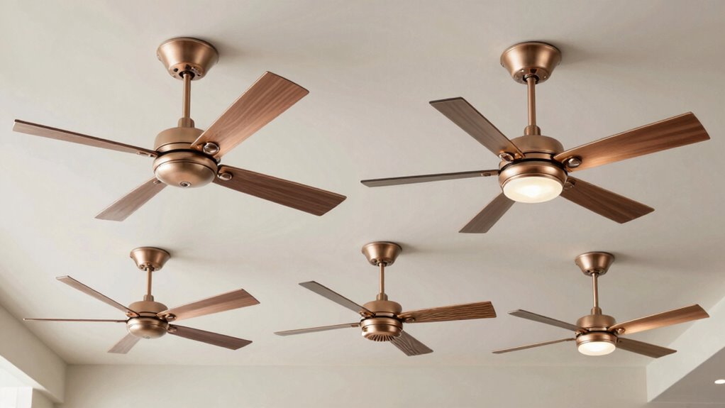 top champagne bronze ceiling fans