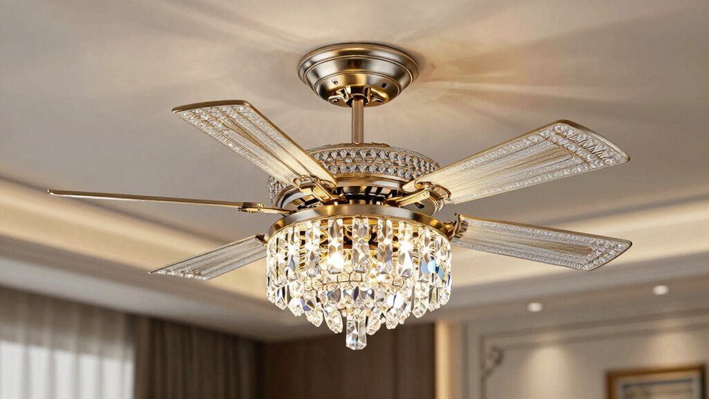 top crystal fandelier fans