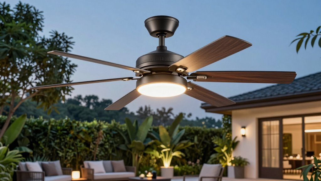 top outdoor fan lighting