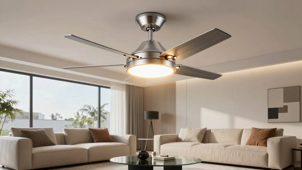top retractable fan lights