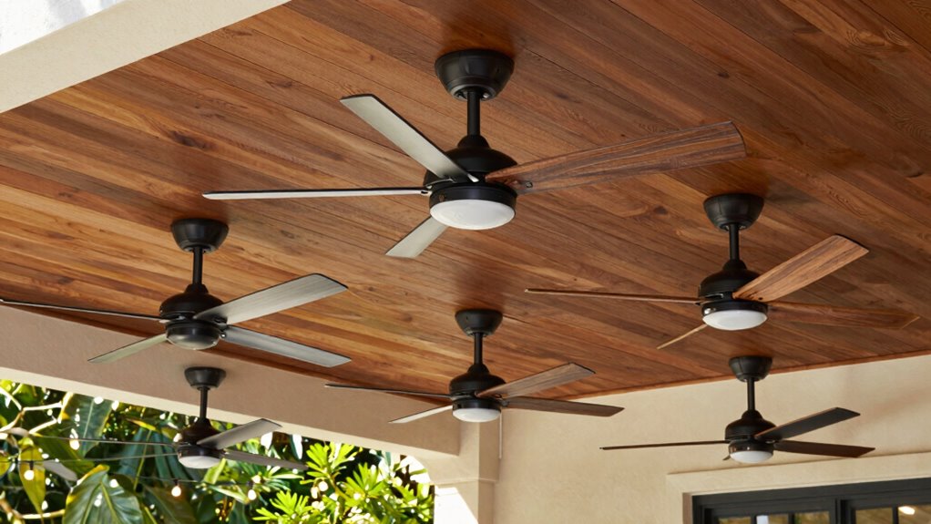 top sloped ceiling fans