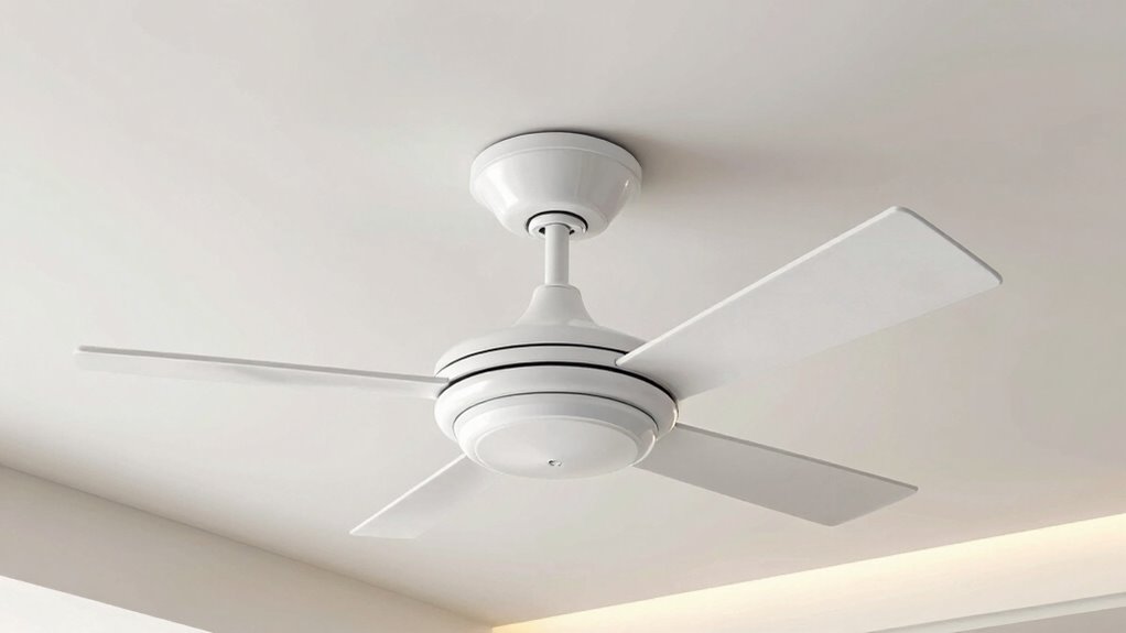 white ceiling fan features