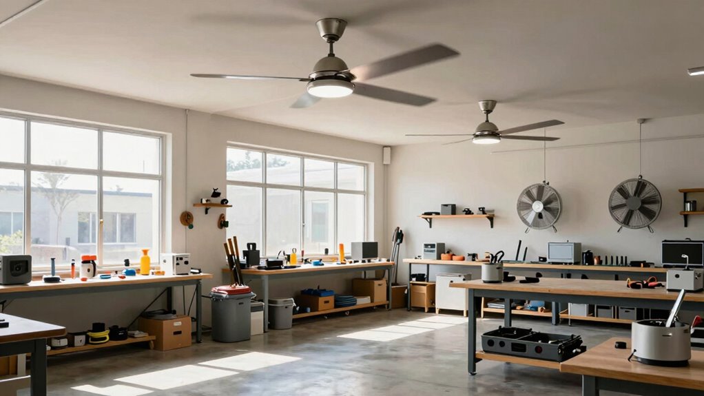 workshop ceiling fan considerations