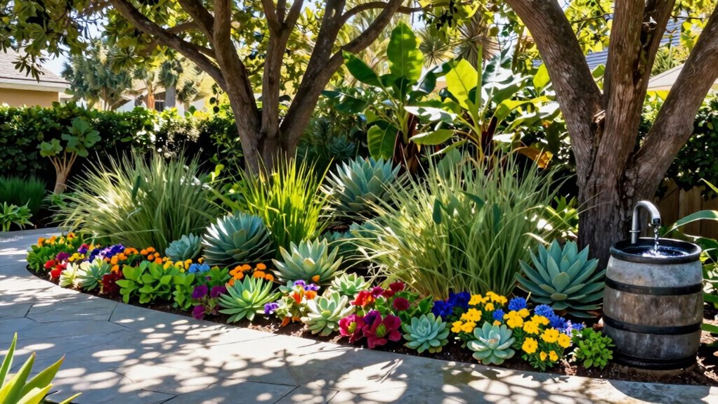 drought tolerant native shaded irrigated