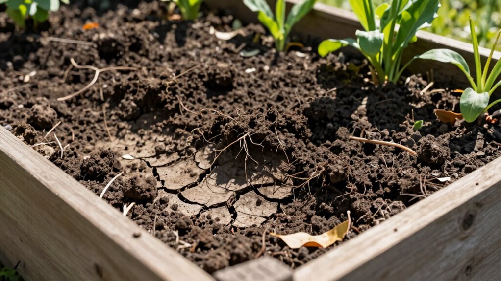 elevated soil drains quickly