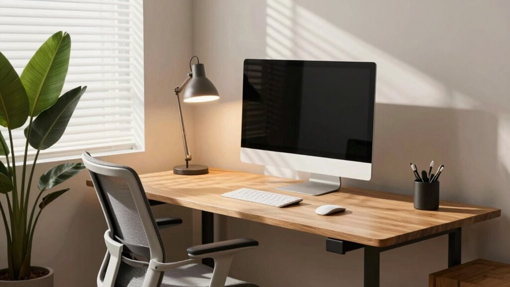 ergonomic lighting organized workspace
