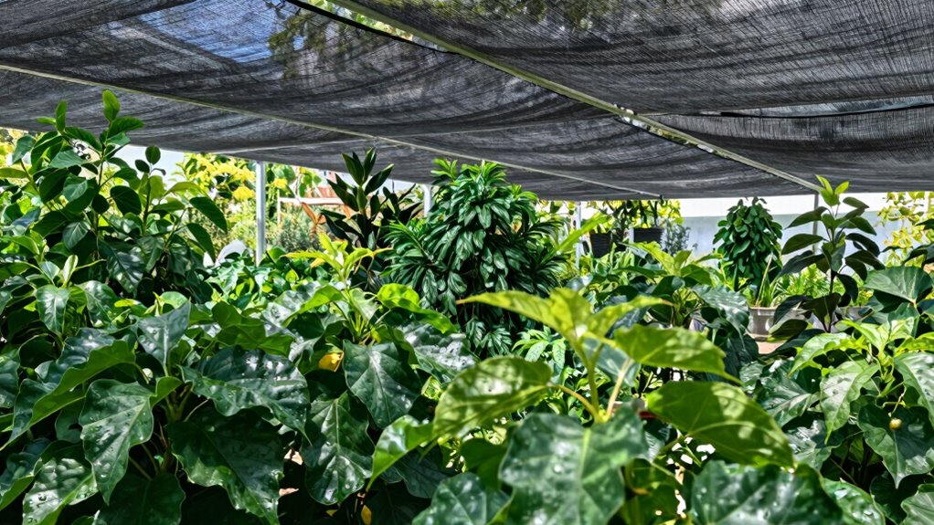 shade cloth enhances plant resilience