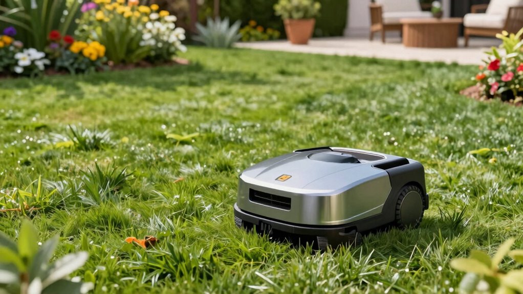 smart quiet sensor driven lawn care