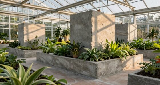 thermal mass enhances greenhouse efficiency