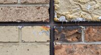 visible insulation gaps and drafts