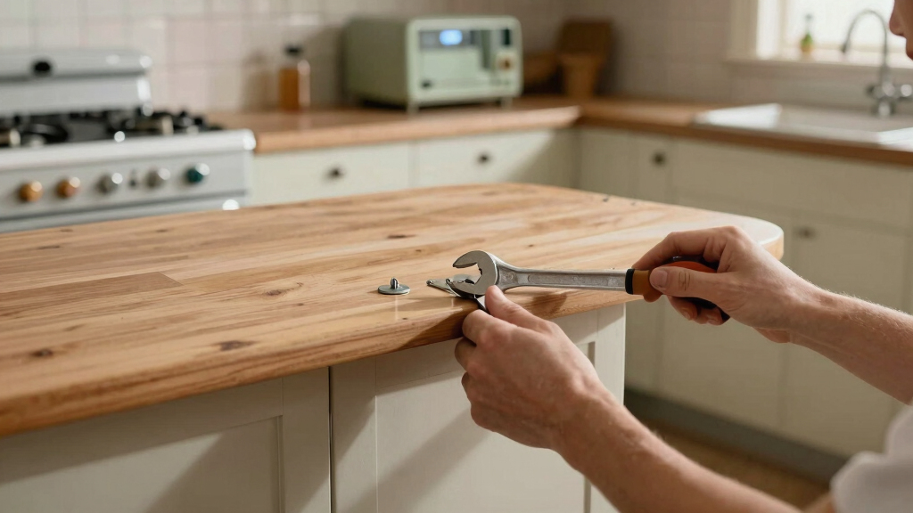 A Peninsula Counter Nearly Doubled the Storage in This 1950s Kitchen
