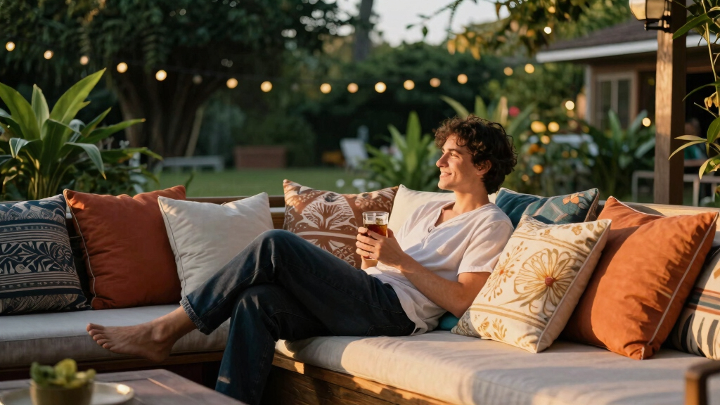 These $15 Pillows Instantly Created Chic Beach Club Vibes in My Backyard
