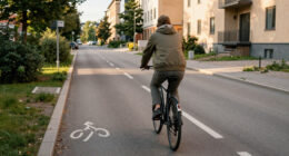 Bredare Cykelbana Vid Puckgränd - Stockholm Växer